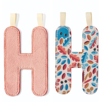 Stoffbuchstaben zum Aufhängen nachtleuchtend H