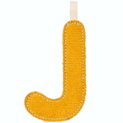 Stoffbuchstaben zum Aufhängen nachtleuchtend J