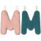 Stoffbuchstaben zum Aufhängen nachtleuchtend M