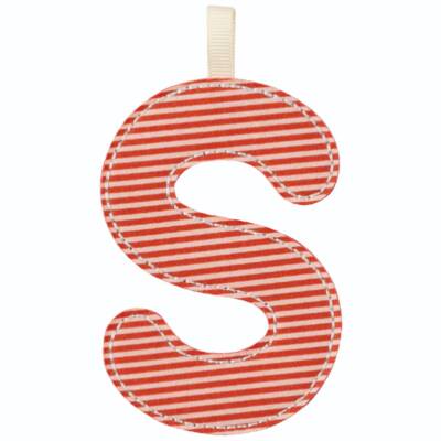 Stoffbuchstaben zum Aufhängen nachtleuchtend S