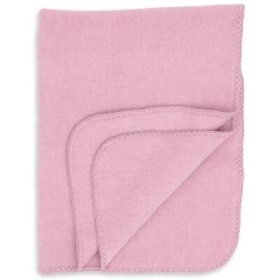 Engel: Baby-Decke Wollfleece mit Muschelkante rosa