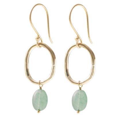 A Beautiful Story: Ohrringe Graceful Aventurin gold