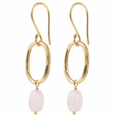 Ohrringe Graceful Aventurin Rosenquarz gold