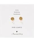 A Beautiful Story: Ohrringe Mini Coin Rosenquarz gold