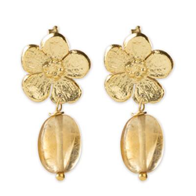 A Beautiful Story: Ohrringe vergoldet Ember Citrin