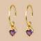 Muja Juma: Ohrringe gold Herz- Amethyst