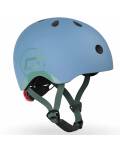 Scoot and Ride Helm XXS 45-51cm steel blau
