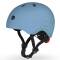Scoot and Ride Helm S 51-55cm steel blau