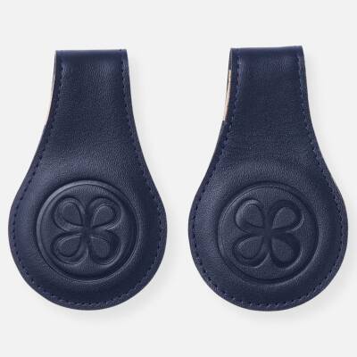 Cloby: Magnet Clips Leder navy 2 Stück
