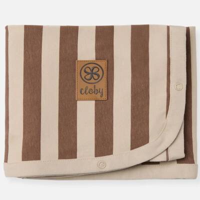 Cloby: UV Decke UPF50+ Peanut Brown Stripe