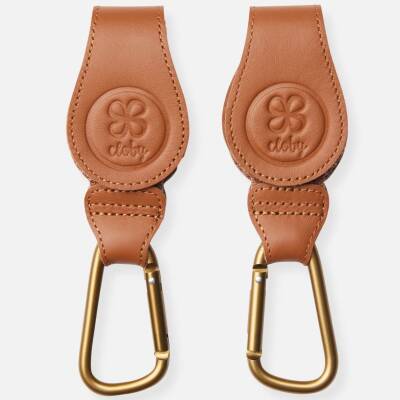 Cloby: Kinderwagenhaken Leder braun 2 Stück