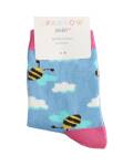 Miss Sparrow: Kinder Socken Bambus Bees&Clouds