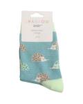 Miss Sparrow: Kinder Socken Bambus Igel blau 4-6 Jahre