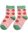 Miss Sparrow: Kinder Socken Bambus Erdbeeren rosa 4-6 Jahre