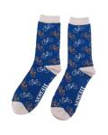 Männersocken Bambus blau Fahrrad Motiv MR Sparrow