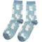 Miss Sparrow: Bambus Socken Bouncy Bunnies hellblau