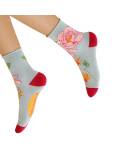 Powder: Socken Damen Bambus Tropical Flora Ice