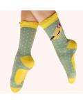 Powder: Bambus Socken Damen Vogel Stieglitz