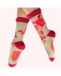 Powder: Socken Damen Bambus Rouge Blooms