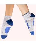 Powder: Sneaker Socken Damen Bambus Blue Birds
