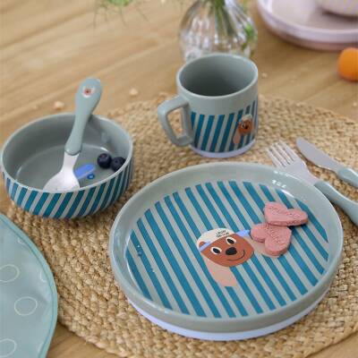 Lässig: Kindergeschirr Set Porzellan Tiny Team Dog