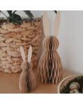 Eulenschnitt: Papierhasen 2 Größen 15/25cm natur