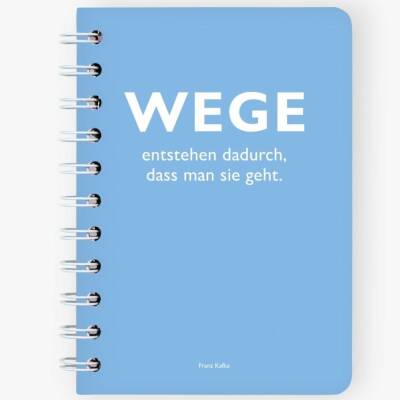 Spiralnotizbuch A6 100Blatt kariert Kafka Zitat Cedon