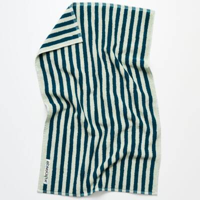 Bongusta: Handtuch 50x80cm grün-petrol gestreift