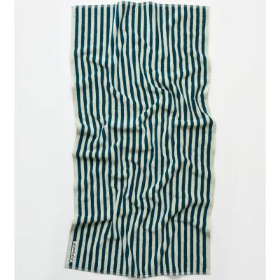 Bongusta: Badetuch 70x140cm Naram grün-petrol gestreift