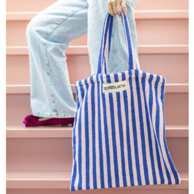 Bongusta: Totebag Dazzling blue&Rose Naram