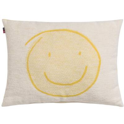 Smiley Kissen 30x40cm gelb David Fussenegger