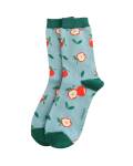 Miss Sparrow: Bambus Socken Apples hellblau