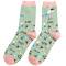 Miss Sparrow: Bambus Socken Sweet Birdie green