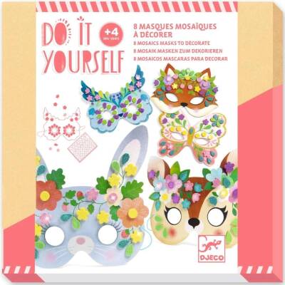 Djeco Bastelset Tiermasken Mosaik DIY ab 4 Jahren