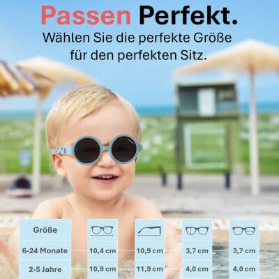 Mausito: Sonnenbrille Kinder Hippie L 2-5J. stone blue