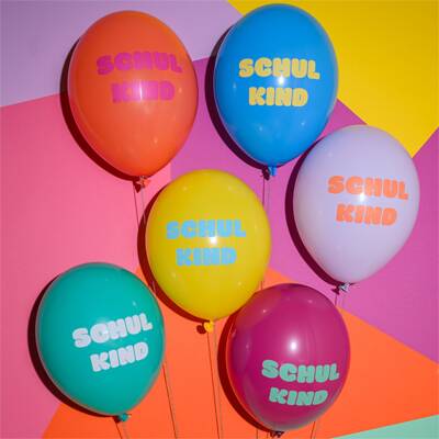 Luftballon zur Einschulung Schulkind 12St Ava&Yves