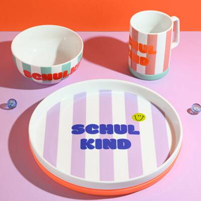 Schulkind Porzellan-Set 3teilig flieder Ava&Yves