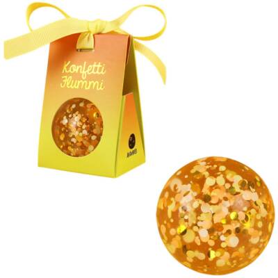 Flummi Konfetti-gold-gelb-apricot Ø 49mm Ava&Yves