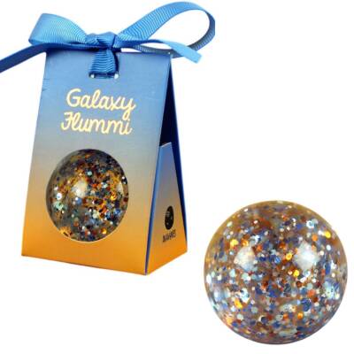 Flummi Galaxy Konfetti blau-kupfer Ø 49mm Ava&Yves