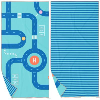 Mikrofaser Badetuch Road 140x70cm Quut