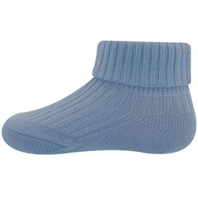 Babysocken blau mit Umschlag Ewers