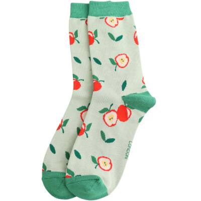 Miss Sparrow: Bambus Socken Apples green