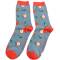Herren Socken Bambus Apples denim Mr Sparrow
