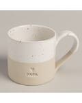 Eulenschnitt: Große Tasse Papa Steingut