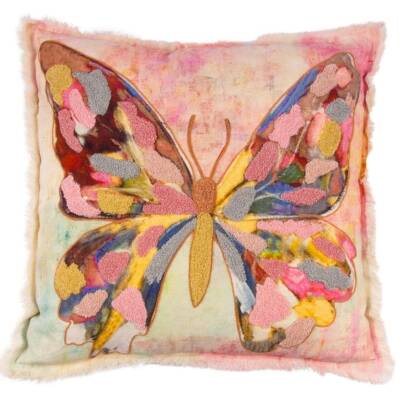 Besticktes Kissen Schmetterling von Imbarro 40x60cm