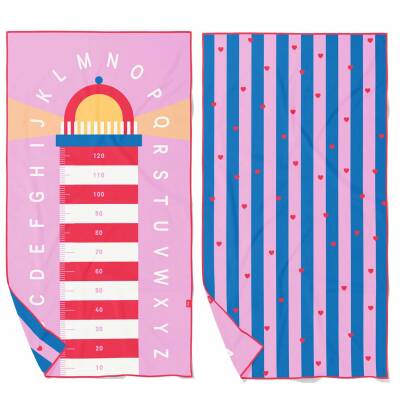 Mikrofaser Badetuch Leuchtturm Cherry 180x100cm Quut