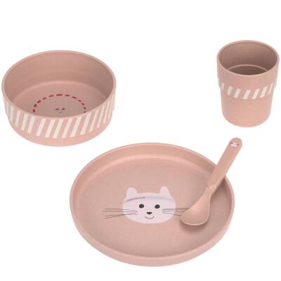 Lässig: Kindergeschirr 4-teilig Tiny Team Cat