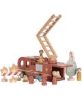 Little Dutch: Holz Feuerwehrauto mit viel Zubehör