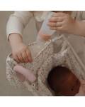 Little Dutch: Puppenbuggy aus Metall mit geblümter Ausstattung und kleiner Tasche