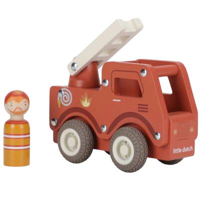 Holzspielzeug Feuerwehrauto rot Little Dutch